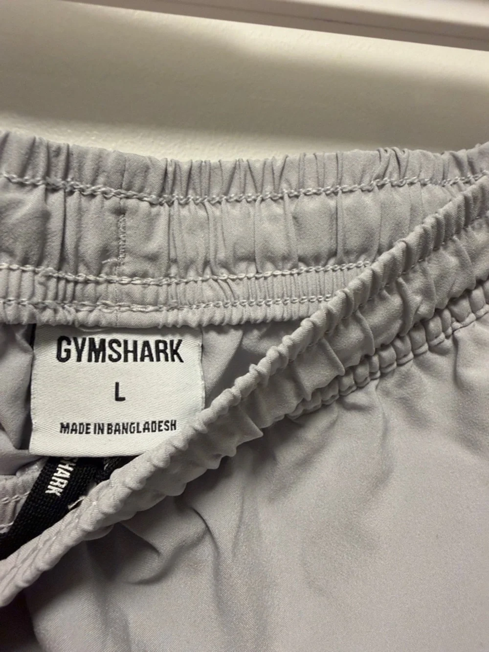 Gymshark Light Gray Training Shorts with Elastic Waist - Picture 2 of 4